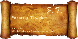 Pokorny Tivadar névjegykártya