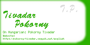 tivadar pokorny business card